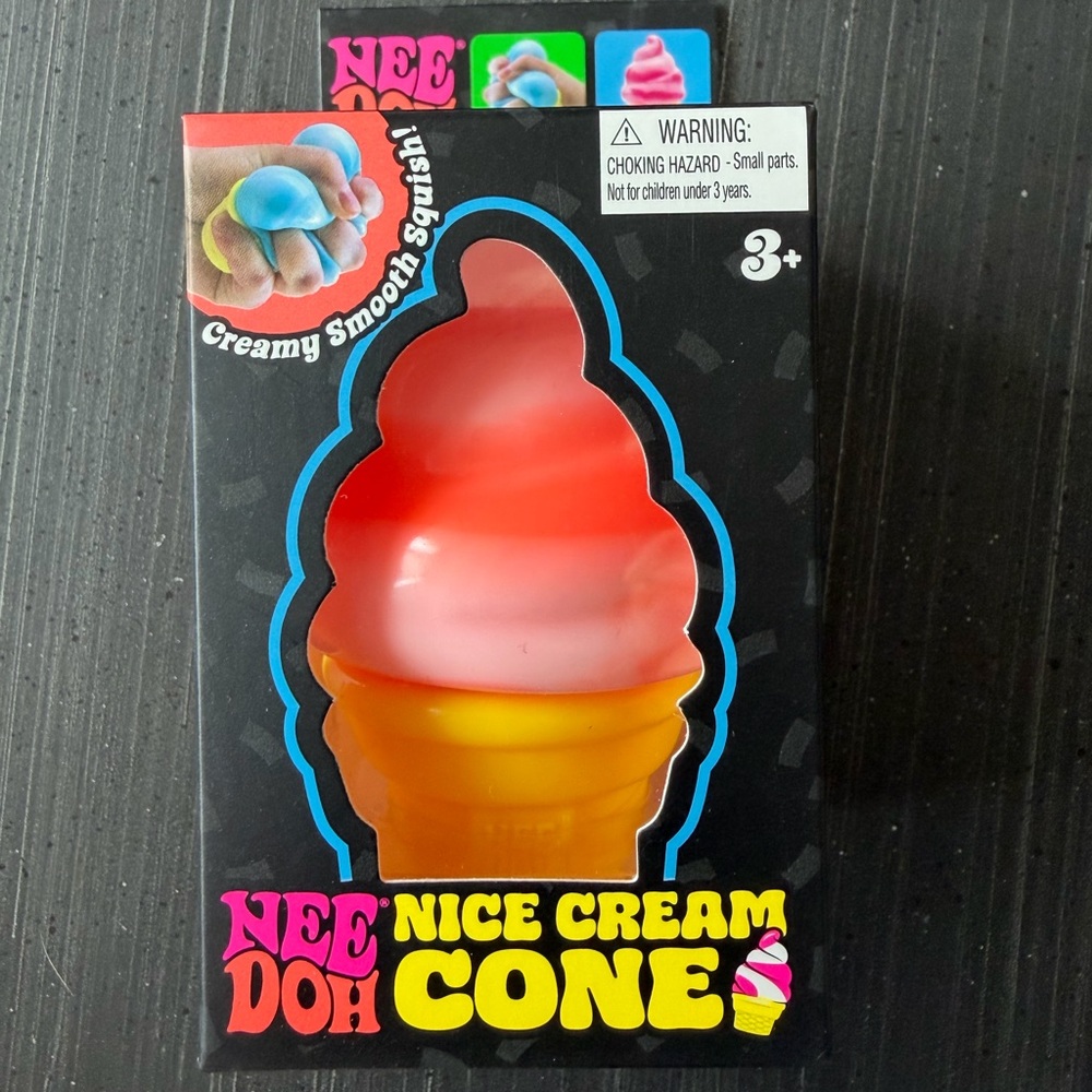 Needoh Nice Cream Cone Squishy - Orange
